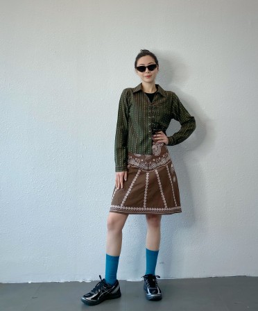 Bohemian Embroidered Skirt #250407